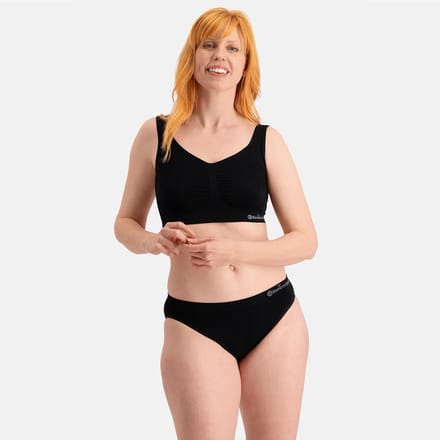Comfortabel & Zijdezacht Bamboo Basics Seamless Taille Slip Tess (3-pack) - Zwart - S