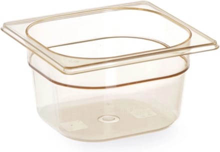 HENDI Gastronorm bak – hoge temperatuurbestendigheid – 1,6L – transparant – 176x162x100 mm