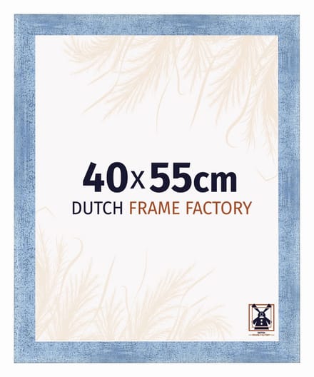 Fotolijst 40x55 cm - MDF - Helder Blauw Geveegd - Praag