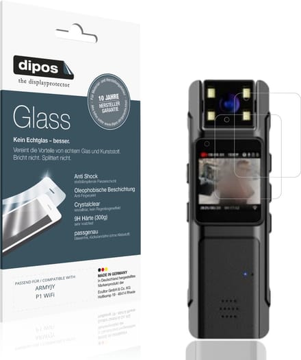 dipos – 2x Pantserfolie geschikt voor ARMYJY P1 WiFi | 9H Screenprotector