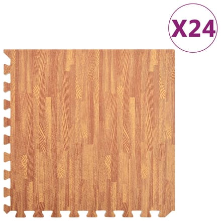 vidaXL - Vloermatten - 24 - st - 8,64 - ㎡ - EVA-schuim - houtnerfprint