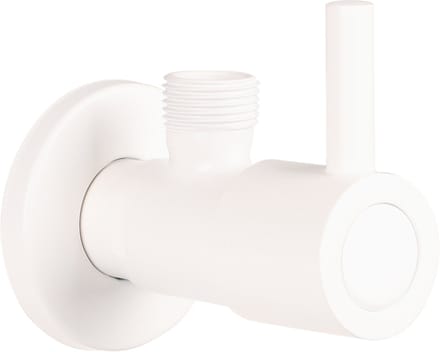 Differnz Hoekstopkraan Mat Wit - Met Rozet - Toiletkraan