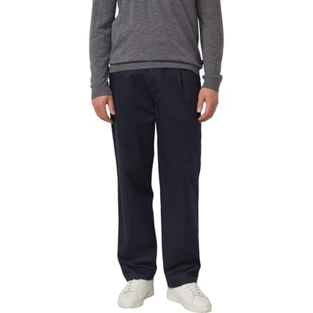 s.Oliver - male - Broek met wijde pijpen, plooien en elastische tailleband