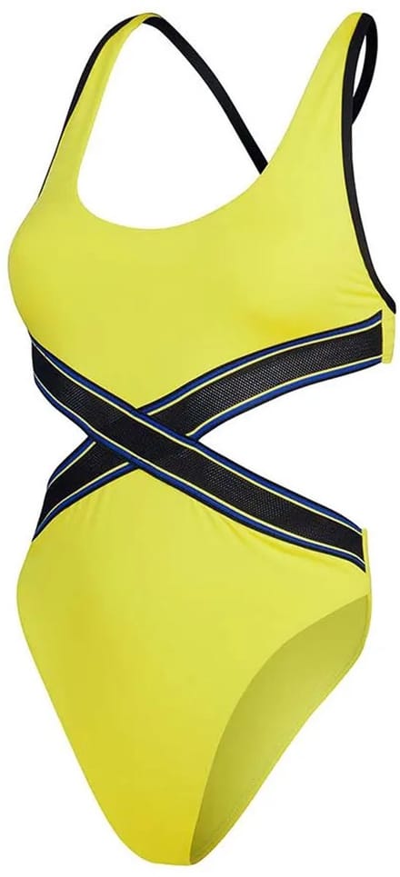 Speedo Convertible Cut Out Zwemkleding Geel XS Vrouw