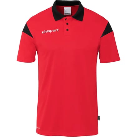 Uhlsport Squad 27 Polo Kinderen - Rood / Zwart | Maat: 152