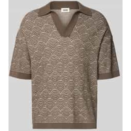 relaxed fit poloshirt met V-hals model 'LAURENZZO'