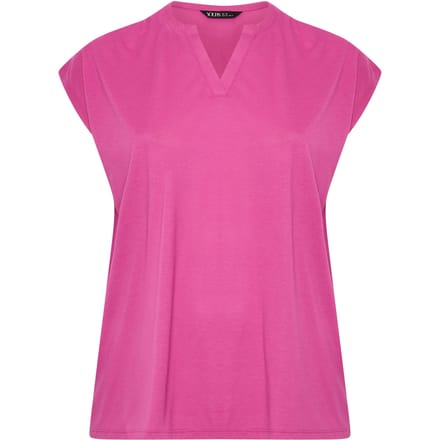 Yours Roze Tshirt Met Ronde Hals En Uitsparing Size 46
