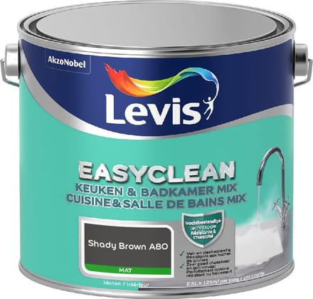 Levis - Easyclean Keuken & Badkamer Mix - Shady Brown A80 - Mengverf - 2,5 L