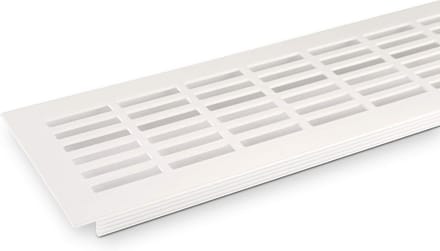 2x Geperforeerd Ventilatie Rooster Aluminium Wit 480x81mm