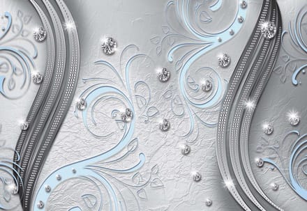 Fotobehang Pattern Abstract Ornament Leaves | PANORAMIC - 250cm x 104cm | 130g/m2 Vlies