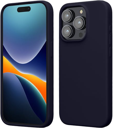 kwmobile Case voor iPhone 15 Pro - Slank TPU-Hoesje met Zachte Afwerking - In deep ocean