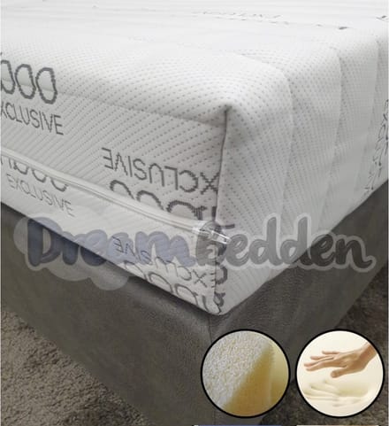 Matras 100x200 Nasa Traagschuim & Hybride schuim Bamboo Exclusive Ca. 21cm Dik