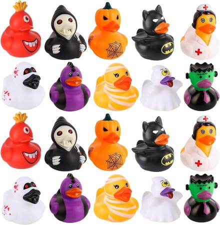 Allecta - Set van 20 Halloween eenden, 6cm, Badkuipspeelgoed voor Halloween Feesten.