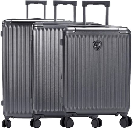 HEYS trolley Luxe 3pc Set Gunmetal antraciet 55cm