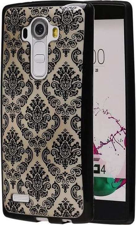Zwart Brocant TPU back case cover hoesje voor LG G4