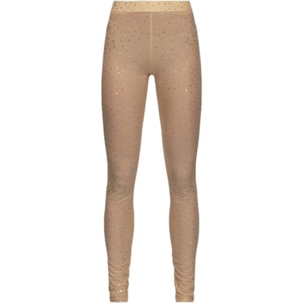 PINKO Ginseng 2 Legging Charmeuse Full Strass Matt Almond Maat: S | Leggings Outlet | Dames | Beige