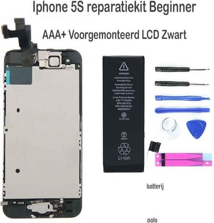 iPhone 5S LCD Scherm Reparatie Kit – Premium Kwaliteit – Zwart