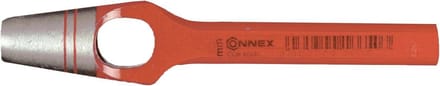 Boogpons Rood/Zilver - 8 mm, Geschikt voor Leer, Karton, Rubber en Vilt