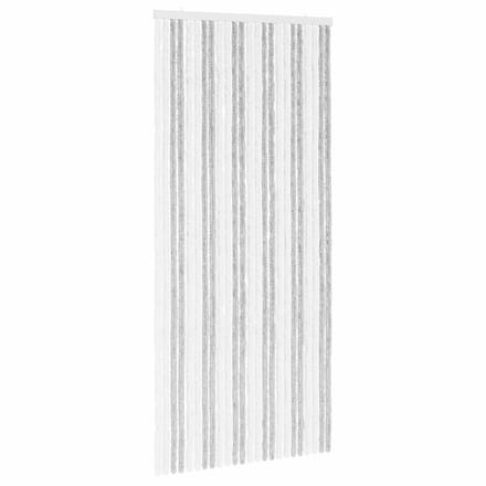 vidaXL - Insecten - Gordijn - Chenille - Lichtgrijs - en - wit - 100 - x - 220 - cm