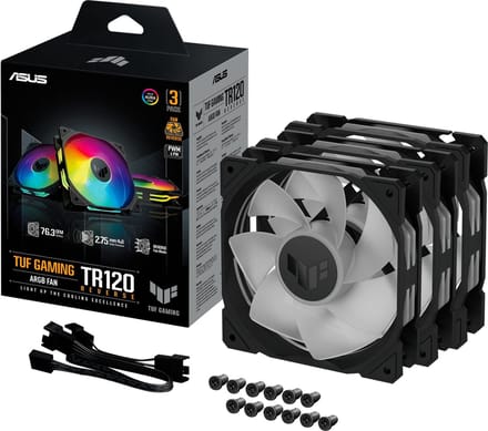 ASUS TUF GAMING TR120 REVERSE 3-pack - Case ventilator - 120mm - Black - 29 dBA
