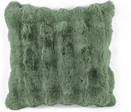 Tiseco - Kussen (gevuld) BUBBLE - imitatie konijnenbont - 45x45 cm - Groen