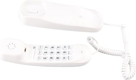 Vaste Telefoon - Huistelefoon Bureau - Thuis Bellen - Verlichte Toetsen - 23x8x7 cm - Wit
