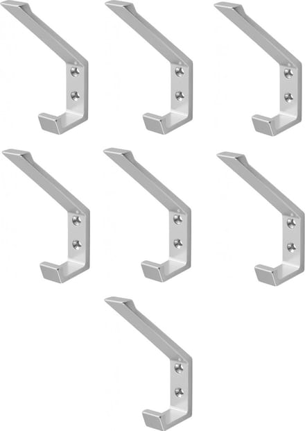 Hermeta Hoed- en Jashaak - Enkel - Zilver - 0138-01 - 7 stuks