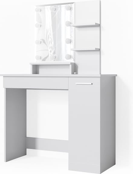 Vicco Julia Kaptafel met licht – 90 cm met LED-verlichting Wit met LED-verlichting