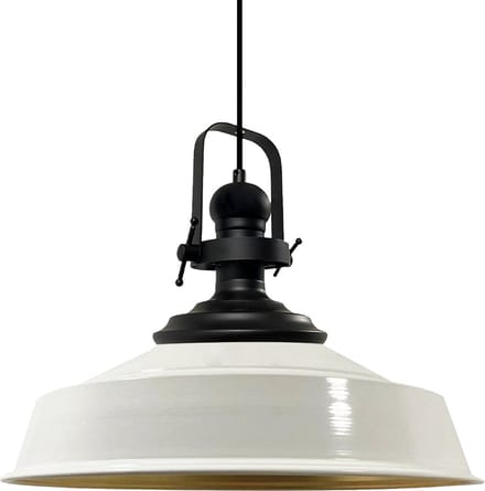 Bamyum Asletl Hanglamp Metaal Ø40 cm, Witte Binnenkant Moderne Lamp