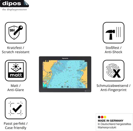 dipos – 2x Matte Pantserfolie geschikt voor Raymarine Axiom+ 12 | 9H Screenprotector