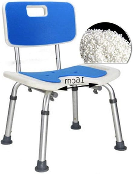 Douchestoel - Badstoel - Veilig Douchen - Antislip Zuignappen - 6-voudig Verstelbaar - Blauw