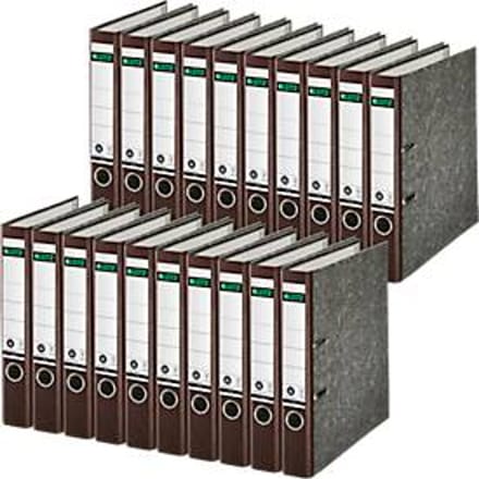 LEITZ® ordner 1050, A4, rugbreedte 52 mm, 20 stuks, bruin