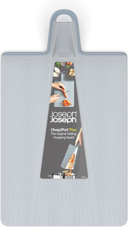 Joseph Joseph Chop2Pot Plus Snijplank – Opvouwbaar – Lichtblauw – Groot – Antislip & Vaatwasserbestendig