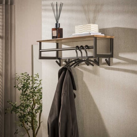 Hoyz Collection - Kapstok Bruno - Bruin - 30x80x28 cm