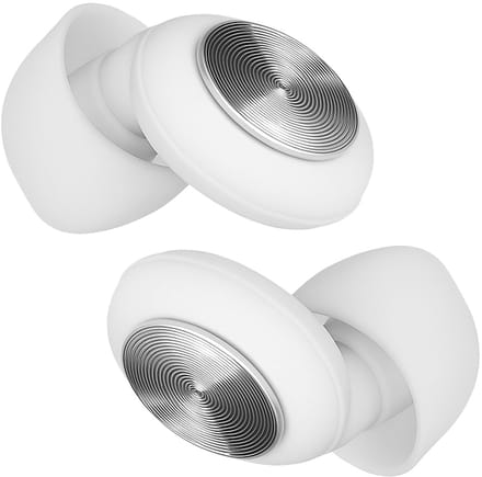 EarPlug Serie - Siliconen Oordopjes - Wit/Zilver - 35dB - Voor Slaap en Reizen