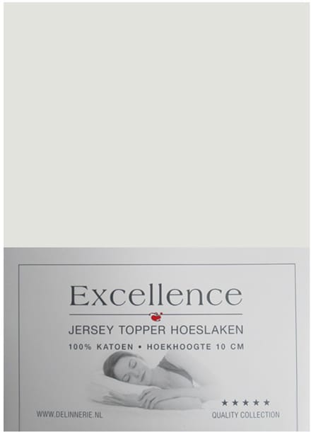 Excellence Hoeslaken Katoen - Litsjumeaux - 180x220 cm - Ecru
