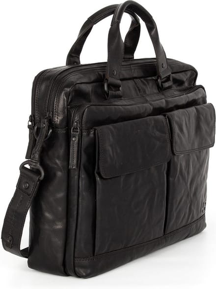 Leren Laptoptas - 17 inch - Robert - Zwart
