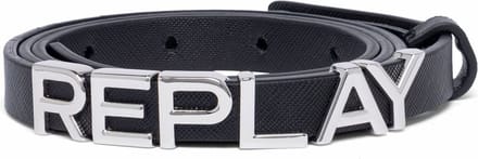 REPLAY Riem Logo Belt W75 Black Zwart