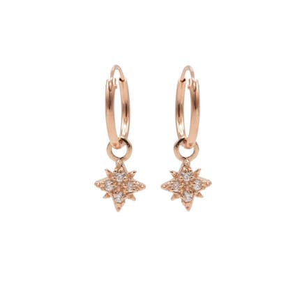 Karma Symbols oorbel Morningstar Rosé M2790