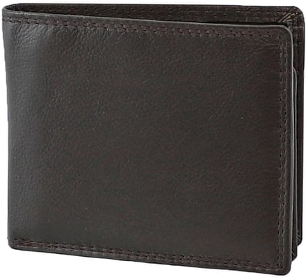 Houtkamp Compacte Leren Heren Billfold Portemonnee – Met Muntgeldvak & Flapje – 7 Pasjes – Echt Leer – Bruin