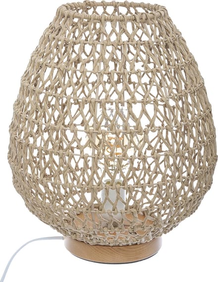 Atmosphera Tafellamp - Natuurlijk hout, 35,5 cm