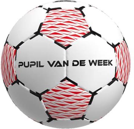 Pupil van de week voetbal 2.0 - Rood/zwart - maat 5
