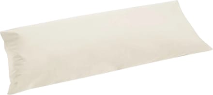 Yumeko kussensloop percal katoen wit zand 40x80 - Bio, eco & fairtrade - 1 stuk