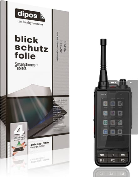 dipos – Matte Privacy Screenprotector geschikt voor ANYSECU W6 Plus | Anti-Spy Beschermfolie