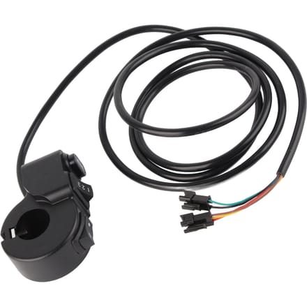 Elektrische Fiets Duimgas Fiets Snelheidsregelaar Gaspedaal Ombouwonderdeel voor Elektrische Fiets Driewieler black