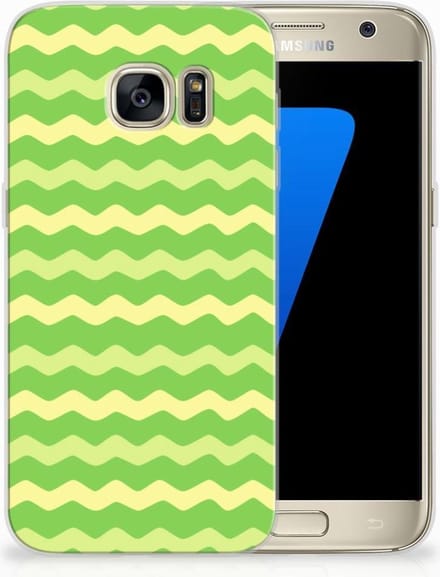 Samsung Galaxy S7 TPU bumper Waves Green