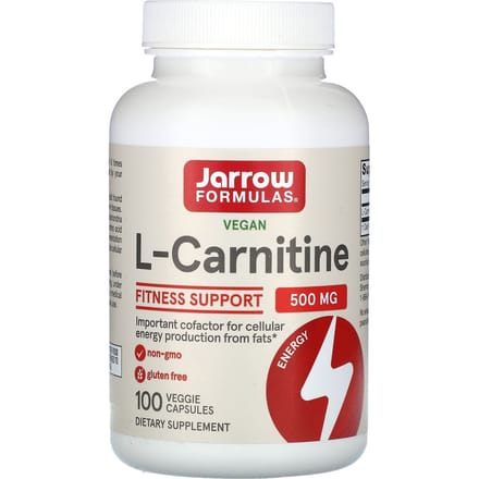 Jarrow Formulas, L-Carnitine 500, 500 mg, 100 Vegetarische Capsules