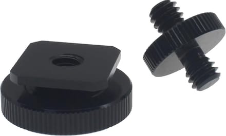 Camera Accessoire - Hot Shoe Mount - Camera Stabilisatie - Aluminium Legering - 25 x 18 mm - Zwart