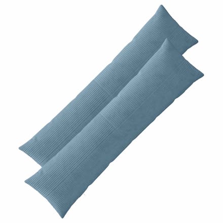 vidaXL - Kussensloop - 2 - pcs - ALMELO - Blauw - 40 - x - 145 - cm - corduroy