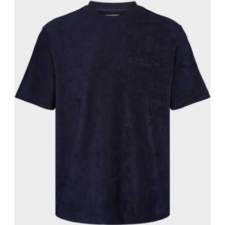 Kronstadt Ks3816 ledger organic terrycloth pocket tshirt navy